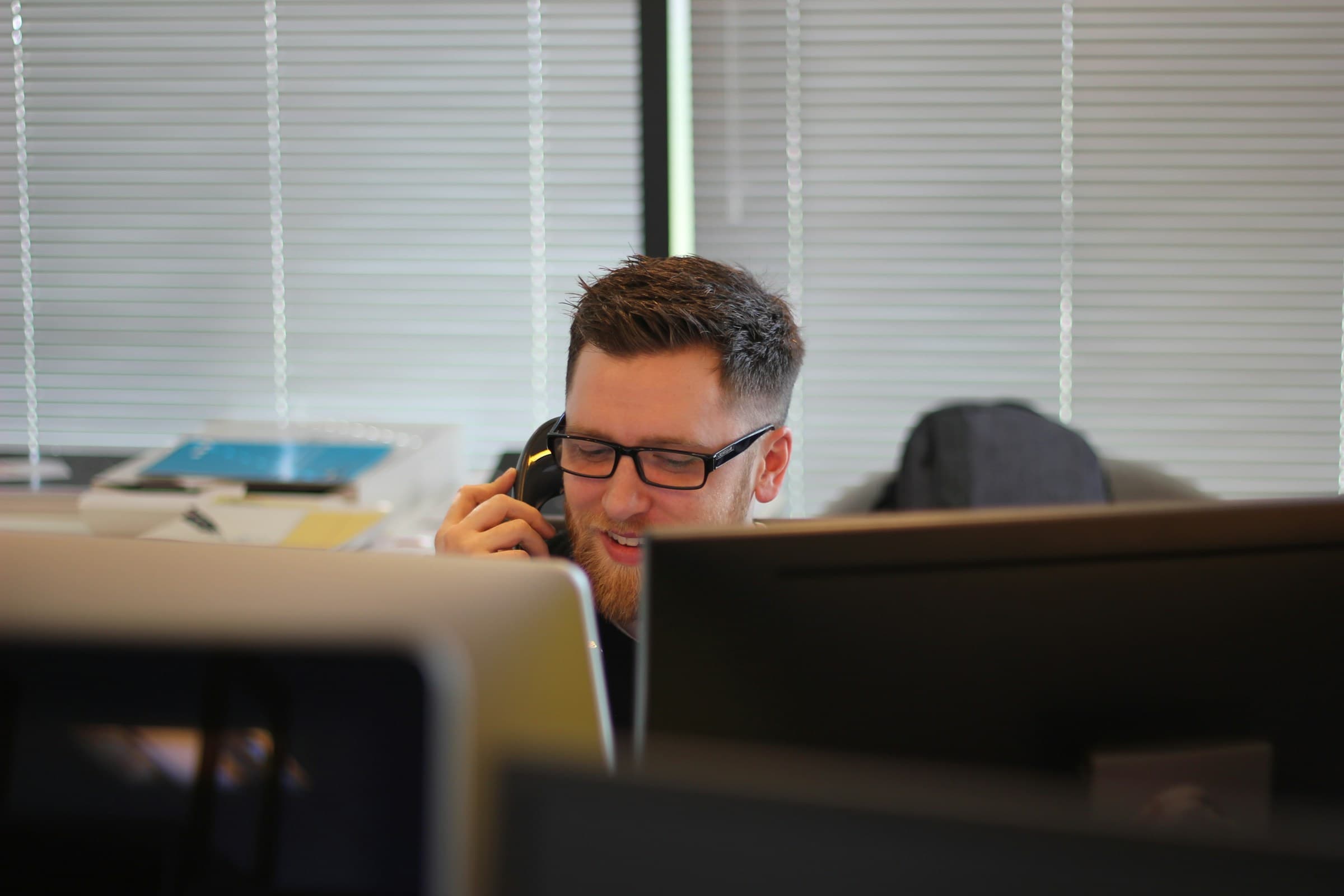 Care team member organizing documents for a patient